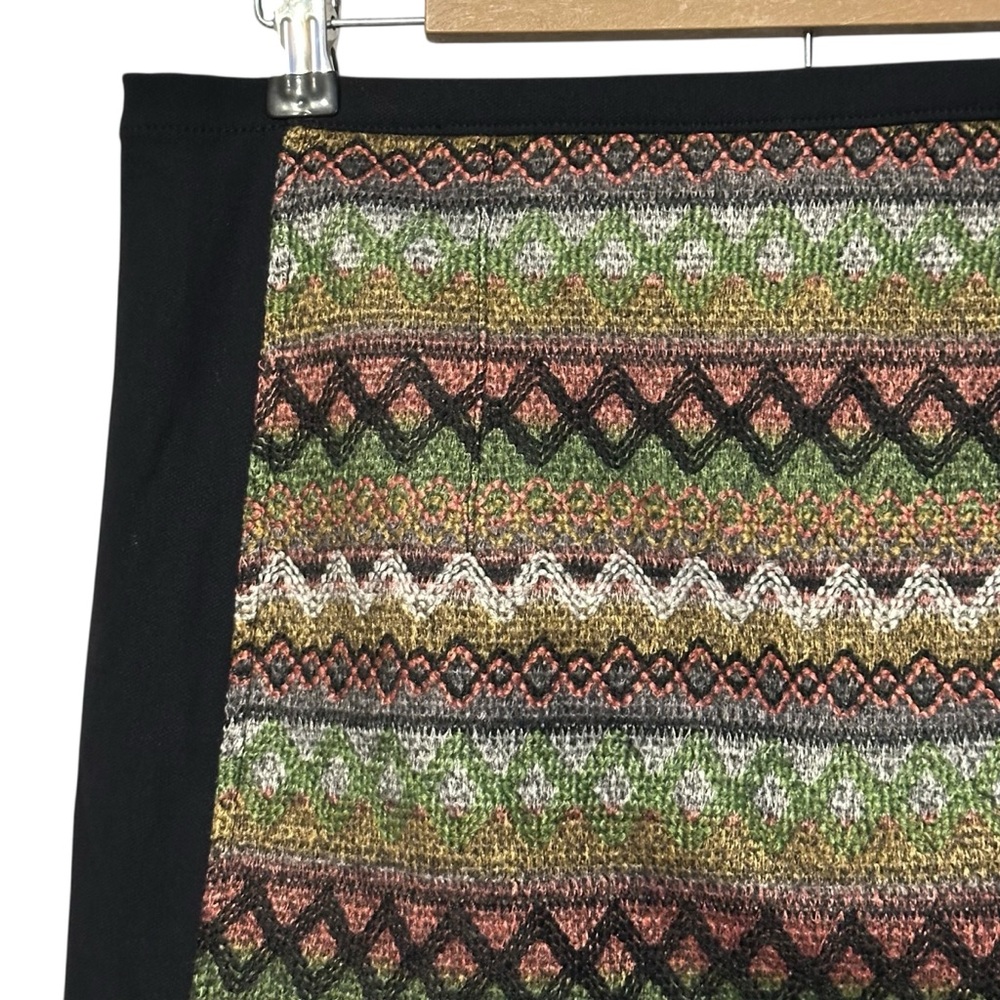 Skhoop Patsy Short Skirt Black Brown Green Woven Knit Sweden Scandinavian Size M - Picture 7 of 12